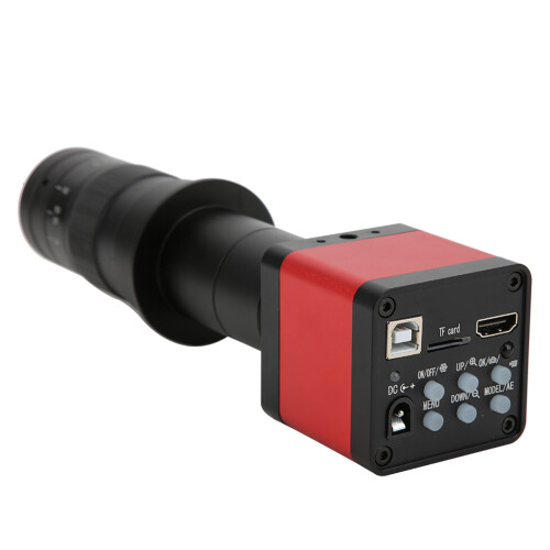 (US Plug 100-240V) 48MP USB Dual Output Industrial Microscope Camera 180X Lens US Plug 2
