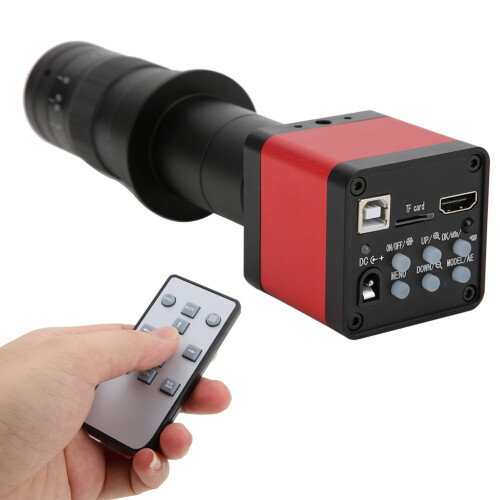 (US Plug 100-240V) 48MP USB Dual Output Industrial Microscope Camera 180X Lens US Plug 1