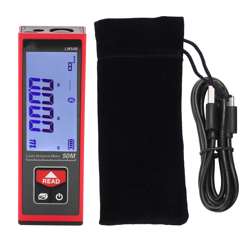 Lm50b 50M/164Ft Laser Range Finder Hand Held Mini Distance Meter 610830876388
