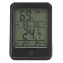 (Black) Digitaler Thermometer Hygrometer mit LCD-Display