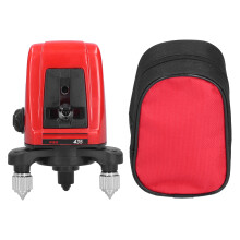 AK435 Portable Laser Line Level 2Line 1 Dot Self Leveling Red Beam