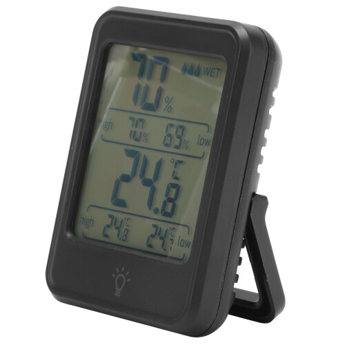(Black) Digitaler Thermometer Hygrometer mit LCD-Display 2
