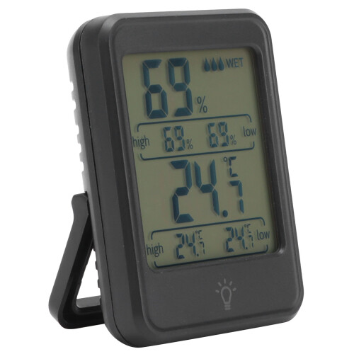 (Black) Digitaler Thermometer Hygrometer mit LCD-Display 1