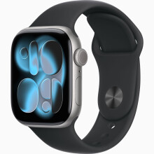 Apple Watch Series 11 GPS 46mm Alumínio Cinzento sideral MEV44 M/L Bracelete Desportiva preta