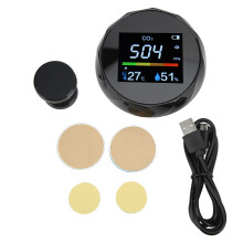 (Black) ZN-2CO6 3-in-1 CO2 Monitor Temp Humidity Portable