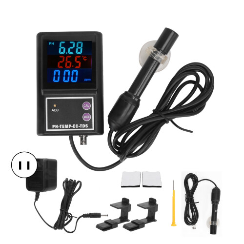 (US AC 110V‑120V) PH206BD Digitaler pH-Meter mit Bluetooth pH+EC+TDS Wasser-Tester