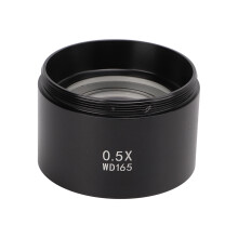 (0.5X) Mikroskopobjektiv 0.5X, optisches Glas, Metallgehäuse