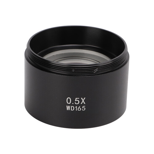 (0.5X) Mikroskopobjektiv 0.5X, optisches Glas, Metallgehäuse