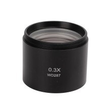 (0.3X) Mikroskopobjektiv 0.5X, optisches Glas, Metallgehäuse