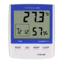 UA608 Digital Thermometer Hygrometer mit Display & Alarm