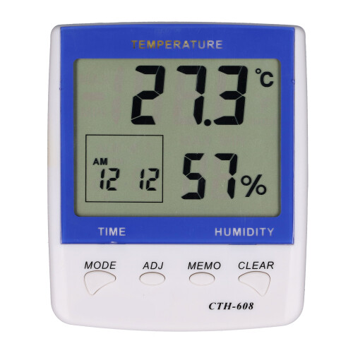 UA608 Digital Thermometer Hygrometer mit Display & Alarm