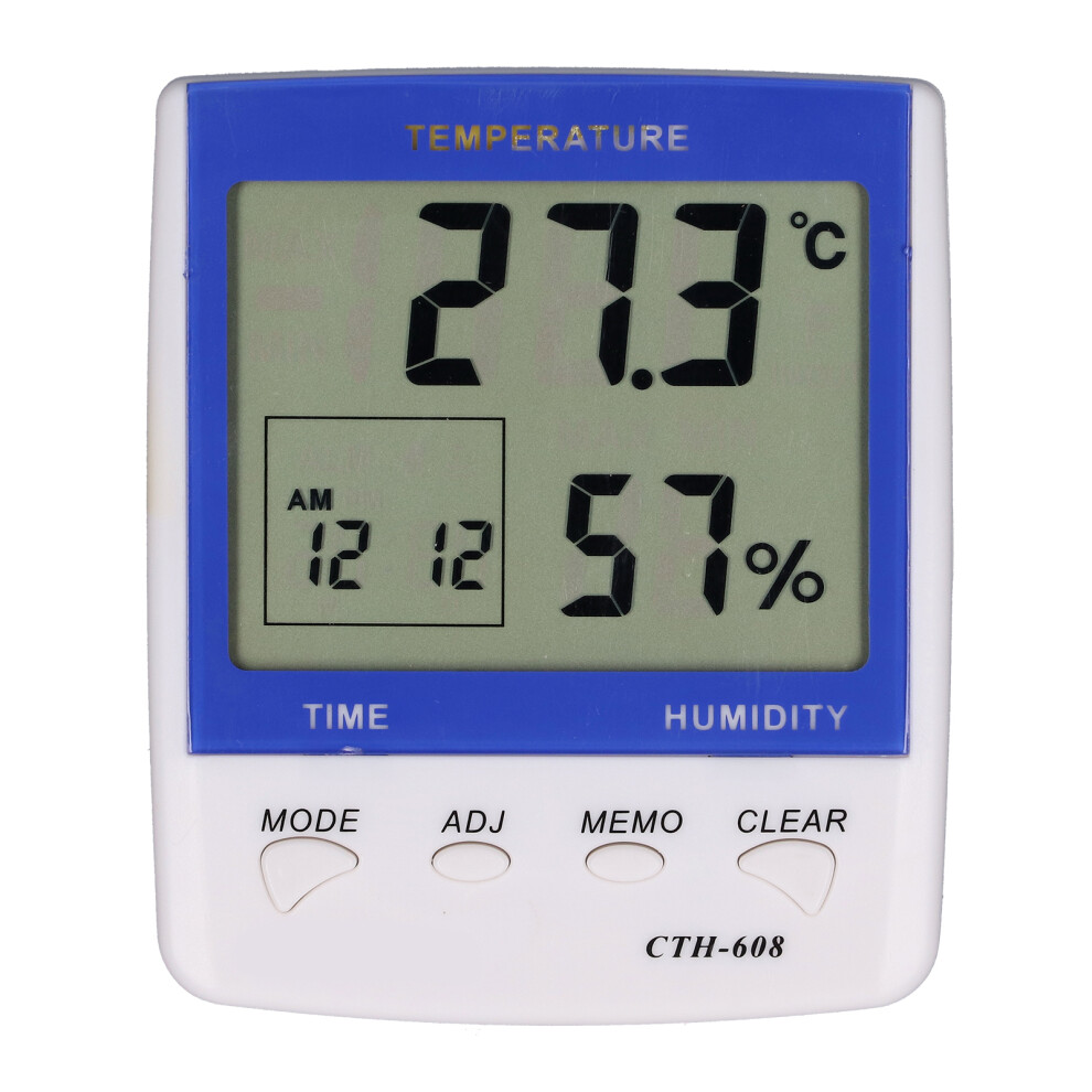 UA608 ABS Thermometer Hygrometer Digital Large Screen with Alarm