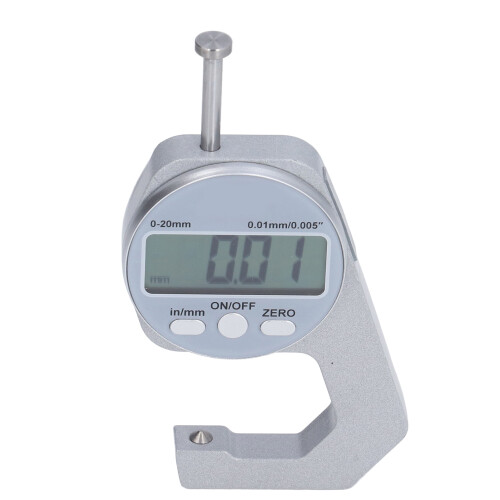 Mini-Dickenmessgerät 0-20mm LED für Leder Papier Metall 1