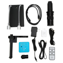 (US Plug) Industrielle Mikroskopkamera 2K 180X Aluminium USB EU