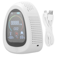 CO2-Detektor WIFI Smart 5-in-1 Rauchmelder Temp. Feuchte