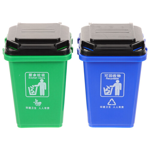2 Mini Schreibtisch Abfalleimer Form Stoßfest 2