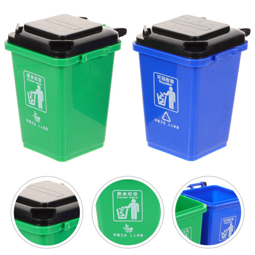 2 Mini Schreibtisch Abfalleimer Form Stoßfest 1