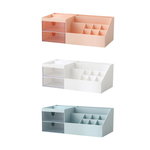 Desktop Box Mit Fächern Platzsparend Organizer Weiß