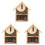 3 Piezas Casa De De Madera Colgante Para Abejas 3