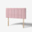 (Single Pink) 3ft Plush Velvet Padded Lined Headboard bed 1