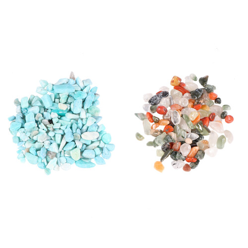 2 pack natural crystal stones for aquarium vase flowerpot amazonstone