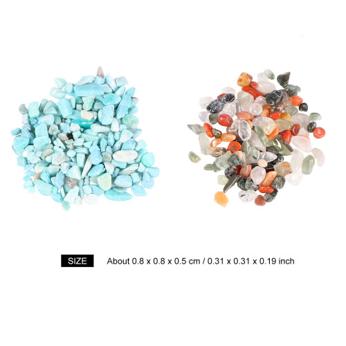 2 pack natural crystal stones for aquarium vase flowerpot amazonstone 1
