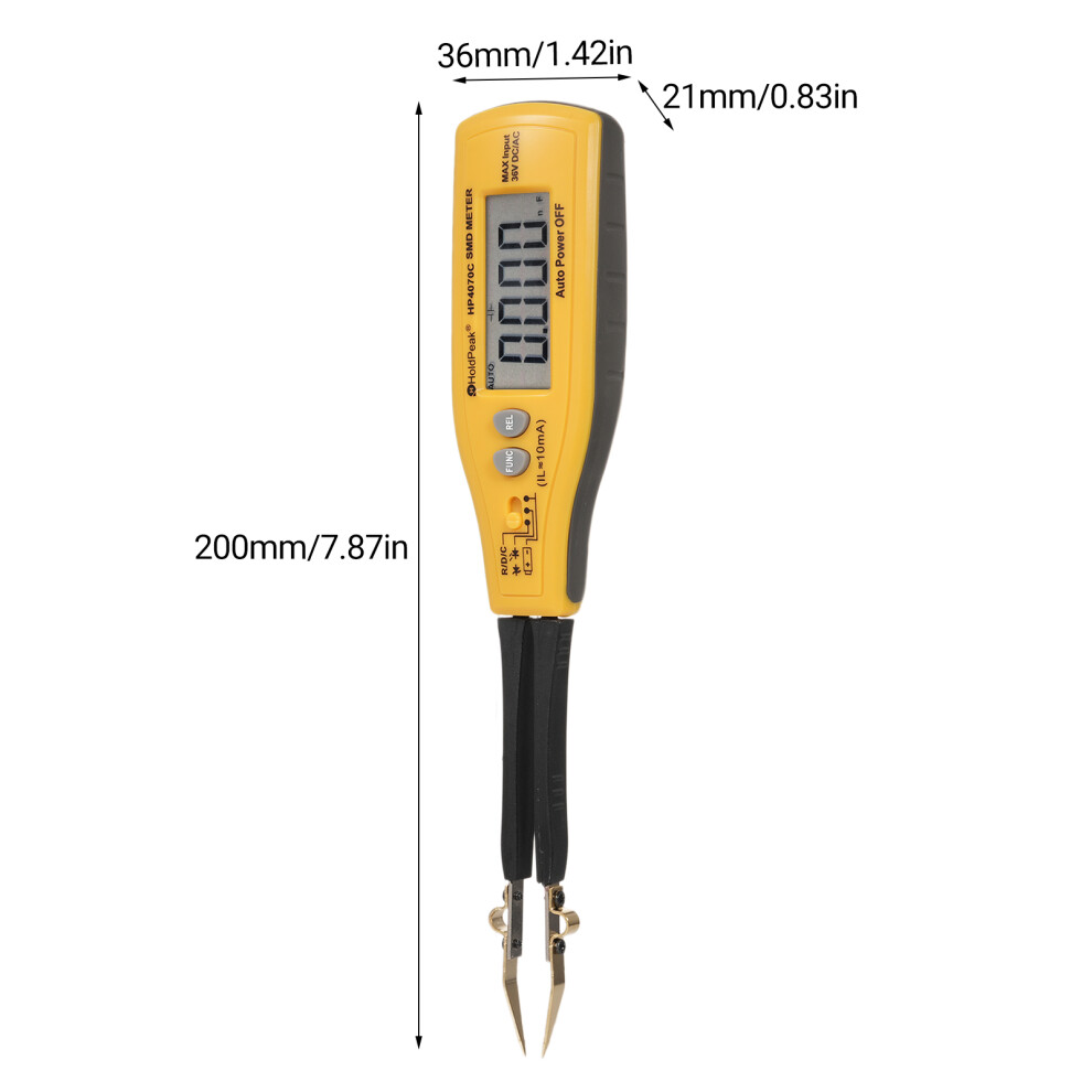 Holdpeak Hp-4070C Smart Smd Tester Tweezers Resistor Capacitor Diode 610830958305