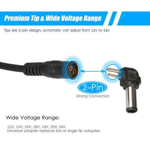 96W Universal-Laptop-Netzteil US-Stecker 12-24V einstellbar 1