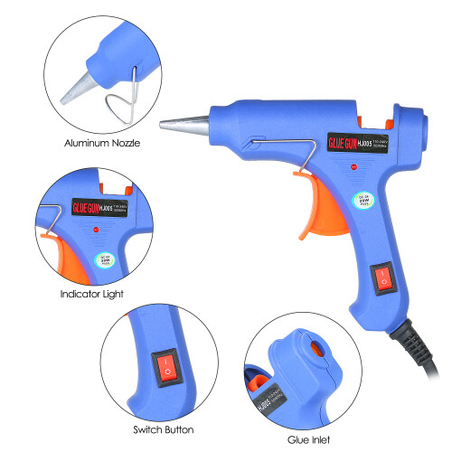 20W Heißleimpistole Blau HJ005 mit Schalter 1