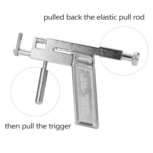Stainless Steel Ear Piercing Tool Kit Professional Painless Machine