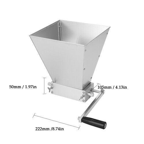 Edelstahl 2-Rollen Getreidemühle Manuelle Malt-Mais-Zerkleinerung 2