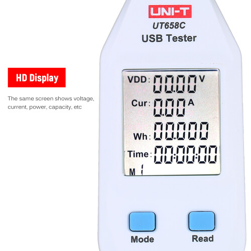 USB-Strommesser LCD Voltmeter Amperemeter Digital (UT658C) 1