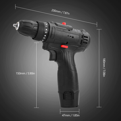 12V Cordless Electric Impact Drill High-power Lithium Battery 1