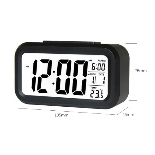 Digitaler Wecker mit Datum, Temp, Snooze & Nachtlicht