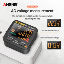 ANENG AC11 Steckdosenprüfer LCD Leckstrom UK