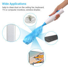 Handheld Akku-Spinnduster mit ausziehbarer Mikrofaserbürste, 2 Köpfe