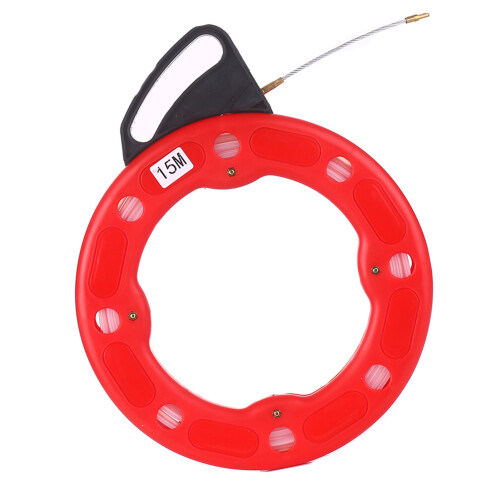 15M Fiberglass Fish Tape Reel Puller Electrical Wire Tool 2