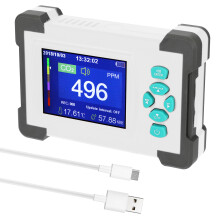 CO2-Detektor Portabel Feuchtigkeit Temperaturtester C/F