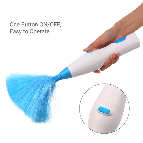 Handheld Akku-Spinnduster mit ausziehbarer Mikrofaserbürste, 2 Köpfe 2