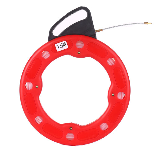 15M Fiberglass Fish Tape Reel Puller Electrical Wire Tool 1