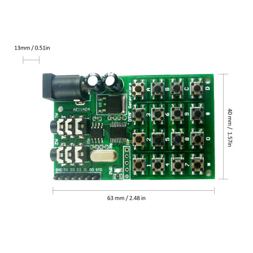 DTMF Modul 5-24VDC Audio Generator MT8870 CE004 CE005