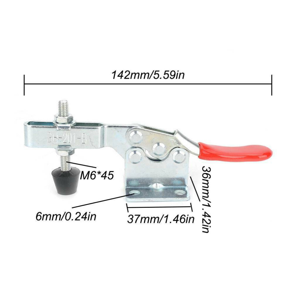 4Pcs Gh-201B Toggle Clamps Quick Release Hand Tool 90Kg Capacity 610830907624