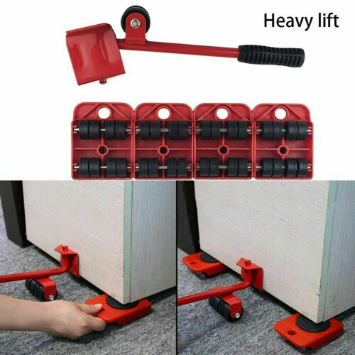 5x Möbelheber mit 4 Gleitrollen Heavy Duty 2