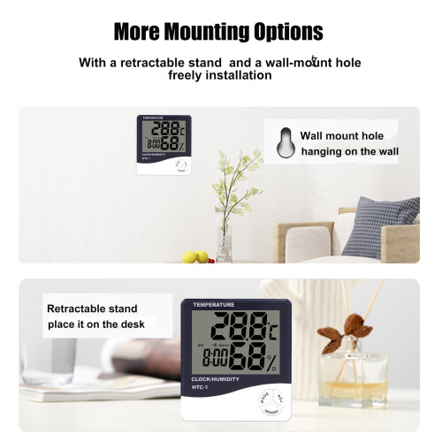 Digitaler Hygrometer-Thermometer für Innenräume mit LCD 2