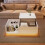 Modern White Lift-Up LED Coffee Table, High-Gloss 1