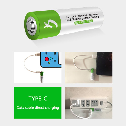 Typ-C-Akku AA 1,5V 2600mWh für Spielzeug 2