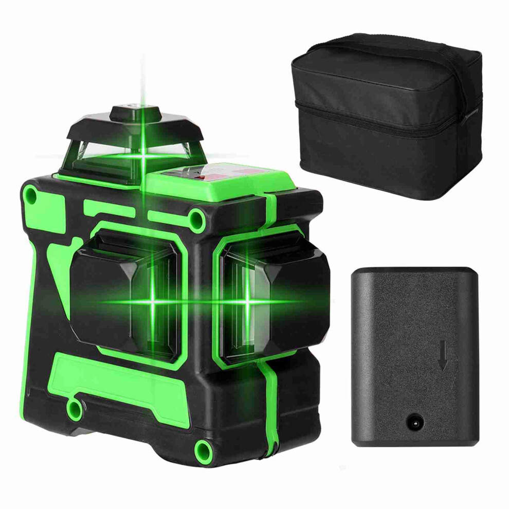 3D 12-Line Laser Level Self-Leveling Vertical Horizontal 610830895693