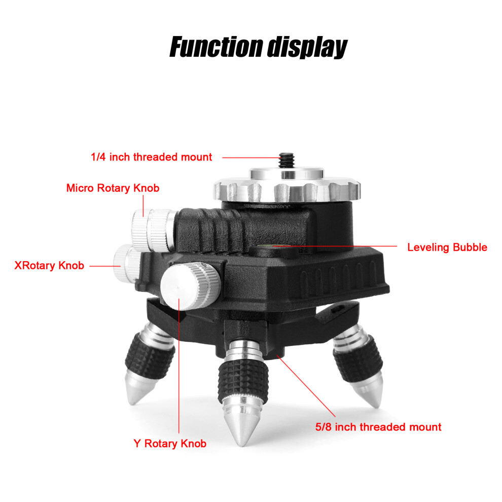 360 Rotatable Aluminum Bracket 1/4'' Tripod For Laser Level 610830892005