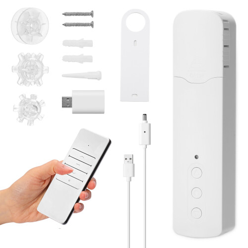 Tuya WiFi Vorhangmotor Akku App/Sprachsteuerung 1