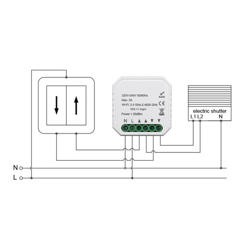 Tuya WiFi Vorhangmodul kompatibel mit Alexa 2